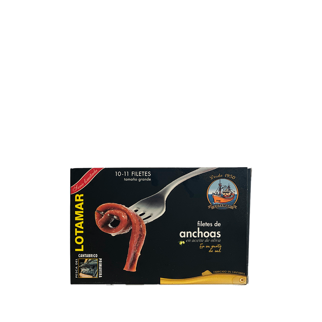 Lotamar 10/11 filetti di acciughe del Cantàbrico in olio di oliva serie limitada 120 g - squisitoo