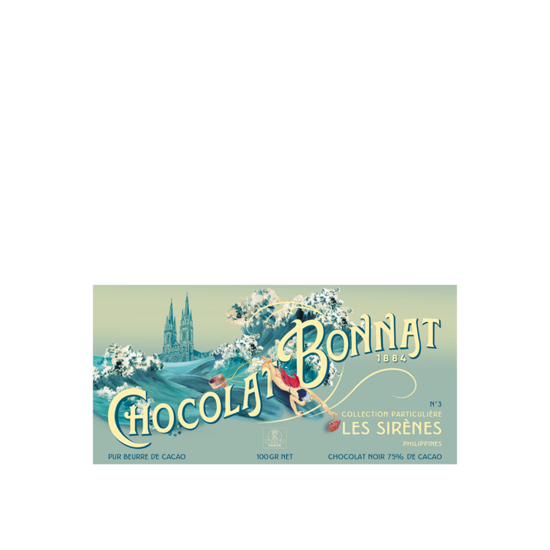 Bonnat tavoletta di cioccolato Les Sirènes Filippine 75% Collection Particulière 100 g - squisitoo