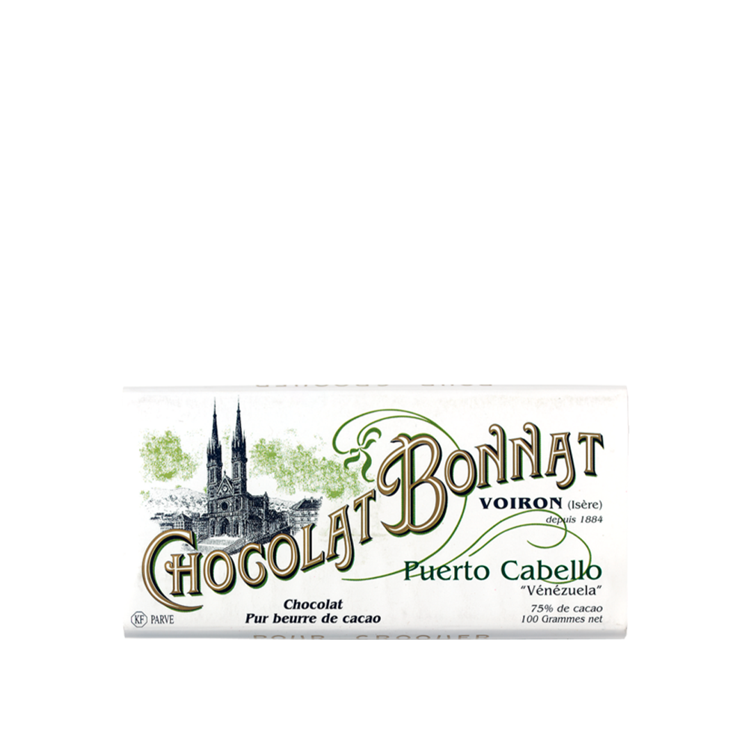 Bonnat tavoletta di cioccolato Puerto Cabello Venezuela 75% Grands Crus Historiques 100 g - squisitoo