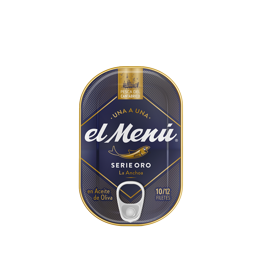 El Menú 10/12 Filetti di acciughe del Cantàbrico in olio di oliva serie oro 125 g - squisitoo