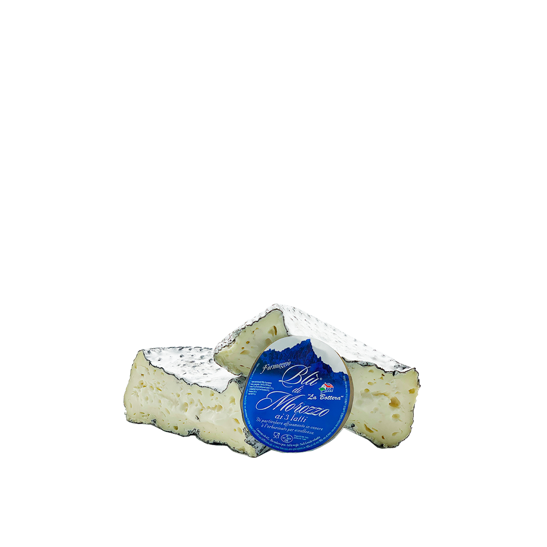 La bottera Blu di Morozzo ai 3 latti affinato in cenere 250 g - squisitoo