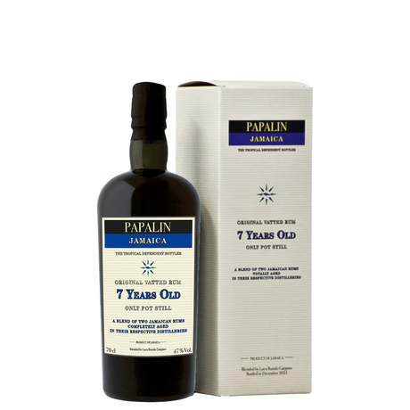 Rum Papalin Jamica 7 Years Old Original Vatted Rum only pot still 70 cl Release 2022