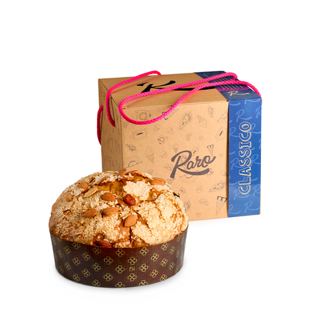 Raro Panettone tradizionale glassato con uvetta, agrumi canditi e vaniglia 750 g